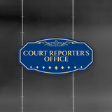 Victorian Plus Court Reporter's Office Wall or Door Sign | Legal and Courtroom Decoration
