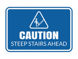 Signs ByLITA Classic Framed Caution: Steep Stairs Ahead Door or Wall Sign Easy Installation | Health And Safety | Building And Warning Signs