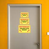 Classic Framed Plus Restroom Key Available Upon Request Door or Wall Sign | Public Bathroom Signage