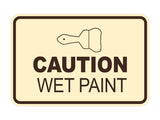 Signs ByLITA Classic Framed Caution Wet Paint Durable Sign | Easy Installation | Elegant Design Wall or Door Sign