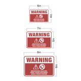 Classic Framed Plus Warning Drowning Hazard Keep Your Children Away From Water Wall or Door Sign | Children Safety Signs