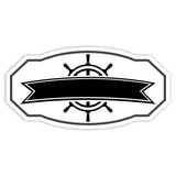 Victorian Custom Plus Boat (Black/White) Door or Wall Sign | Easy Installation | Family & Business Signage
