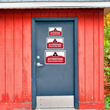 Classic Framed Plus Attention Biohazard Zone Door or Wall Sign | Workplace Health and Safety Warning Signage