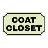 Notched Standard Coat Closet Wall or Door Sign | Facilities and Rooms Sign
