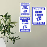 Portrait Round Plus Clean Fridge Day Friday At 5:00pm Take It Or Lose It! Wall or Door Sign | Office Housekeeping Signage