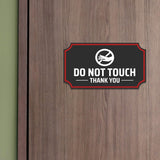 Notched Standard Do Not Touch Thank You Wall or Door Sign | Safety & Caution