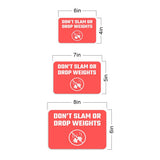 Classic Framed Plus Don't Slam Or Drop Weights Door or Wall Sign | Gym Etiquette
