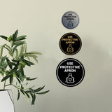 Circle Use Protective Apron Wall or Door Sign
