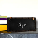 Gym 5x10 Hanging Plus Wall or Door Sign | Rustic Twine | Range of Vibrant Decor Styles | Room Signs For Home and Business