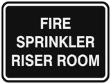 Signs ByLITA Classic Framed FIRE SPRINKLER RISER ROOM Door or Wall Sign Durable Plastic | Easy Installation | Elegant Design
