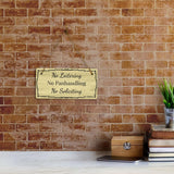 No Loitering No Panhandling No Soliciting 5x10 Hanging Plus Wall or Door Sign | Home & Office Decor