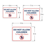 Classic Framed Plus Do Not Allow Children To Play With Doors Door or Wall Sign | Child Safety Business Signs