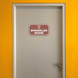 Notched Standard Sprinkler Room Wall or Door Sign | Facilities and Rooms Sign