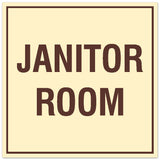 Signs ByLITA Square Janitor Room Sign - Easy Installation | Durable Material