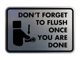 Classic Framed Don't forget to flush once you are done Wall or Door Sign