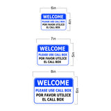 Classic Framed Plus Welcome Please Use Call Box /Por Favor Utilice el Call Box Door or Wall Sign | Business & Warehouse Signage