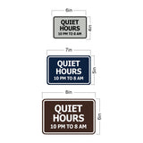 Signs ByLITA Classic Framed, Quiet Hours 10 pm to 8 am Wall or Door Sign (Multipacks)