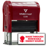 All Quality Made through Renewable Energy Source Self-Inking Rubber Stamp