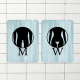 Portrait Round Plus - Fun Rude Restroom Wall or Door Sign | Fun Restroom Sign