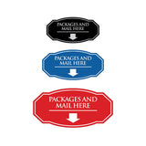 Signs ByLITA Victorian Packages and Mail here | Durable Plastic | Easy Installation | Elegant Design Wall or Door Sign