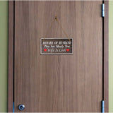 Beware Of Husband Pets Are Shady Too Wife Is Cool 5x10 Hanging Plus Wall or Door Sign | Religious Home Decor