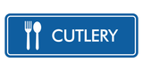 Signs ByLITA Standard Cutlery Door or Wall Sign Easy Installation | Durable Construction | Kitchen Essentials | Hygiene | AirBnB Signs