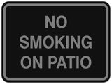 Signs ByLITA Classic Framed NO SMOKING ON PATIO Door or Wall Sign Durable Plastic | Easy Installation | Elegant Design