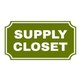 Notched Standard Supply Closet Wall or Door Sign | Facilities and Rooms Sign