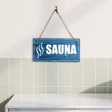 Sauna 5x10 Hanging Plus Wall or Door Sign | Gym and Spa Signage