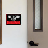 Classic Framed Plus Restricted Area – Employees Only Beyond This Point Door or Wall Sign | General Security Notices