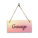 Garage 5x10 Hanging Plus Wall or Door Sign | Rustic Twine | Range of Vibrant Decor Styles | Room Signs For Home and Business