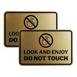 Signs ByLITA Classic Framed Look and Enjoy Do Not Touch Wall or Door Sign