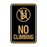 Signs ByLITA Portrait Round No Climbing Wall or Door Sign