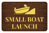 Classic Framed Plus Small Boat Launch Wall or Door Sign | Marina Quayside Signage