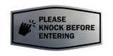 Signs ByLITA Fancy Please Knock Before Entering (Hand Vector) Office Wall or Door Wall or Door Sign