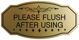 Signs ByLITA Victorian Please Flush After Using Wall or Door Sign - Easy Installation | Durable Wall or Door