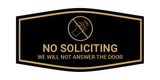 Fancy No Soliciting We Will Not Answer The Door Wall or Door Sign