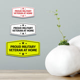 Signs ByLITA Fancy Proud Military Veteran at Home Easy Installation | Honor Veterans with Military Signs | US Pride | Businesses and Homes Wall or Door Sign