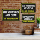 Classic Framed Plus Keep Your Work Area Clean It Is Part of Your Job Door or Wall Sign | Office Housekeeping Signage