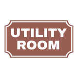 Notched Standard Utility Room Wall or Door Sign | Facilities and Rooms Sign