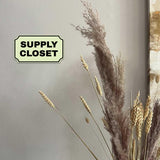 Notched Standard Supply Closet Wall or Door Sign | Facilities and Rooms Sign