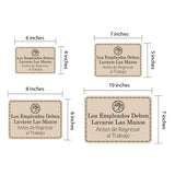 Classic Framed Los Empleados Deben Lavarse Las Manos Antes de Regresar al Trabajo — Wall or Door Sign | Wash Hands Spanish - Sign