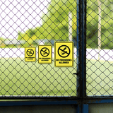 Portrait Round Plus No Fireworks Allowed Wall or Door Sign | Home Safety Sign