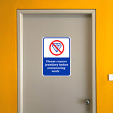 Portrait Round Plus Please Remove Jewellery Before Commencing Work Wall or Door Sign
