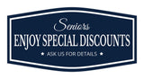Signs ByLITA Fancy Seniors Enjoy Special Discounts. Ask Us for Details Easy Installation | Durable Construction | Barbers | Grooming and Styling | Hair Wall or Door Sign