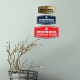 Signs ByLITA Fancy Restricted Access: Storage Room Sign Easy Installation Elegant Design Wall or Door Sign