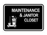 Signs ByLITA Classic Framed Maintenance & Janitor Closet Wall or Door Sign