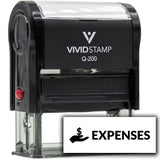 Vivid Stamp Expenses Self-Inking Rubber Stamps Teachers And Schools | Motivational Stamps For Children | Re-inkable Ink Pad