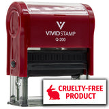 All Quality Cruelty-Free Product Self-Inking Rubber Stamp