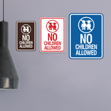 Signs ByLITA Portrait Round No Children Allowed Wall or Door Sign